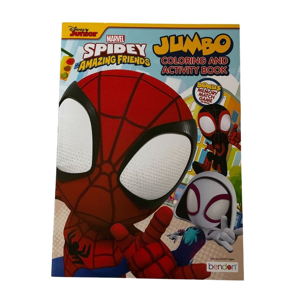 Spidey and His Amazing Friends Activity Bundle – Jumbo Coloring Book, 10 Crayons - Picture 2 of 7